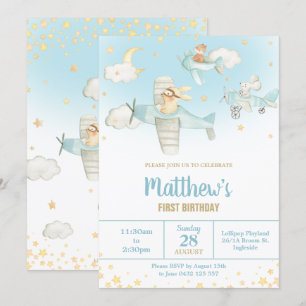 Convites Animais Cachorros Aviões Estrelas Garoto de Anive