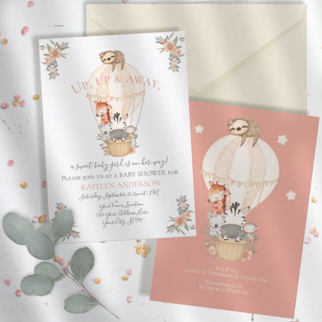 Convites Animais Cachorros Balão de Ar Quente Girafa Lã Zeb (Criador carregado)