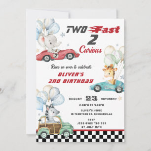 Convites Animais Cachorros Correm Carros segundo aniversári