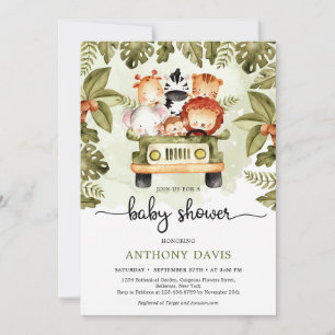 Convites Animais cártaros da selva cortesia dirigindo um c