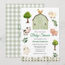 Animais da Fazenda em Aquarela Churrasco de Bebê