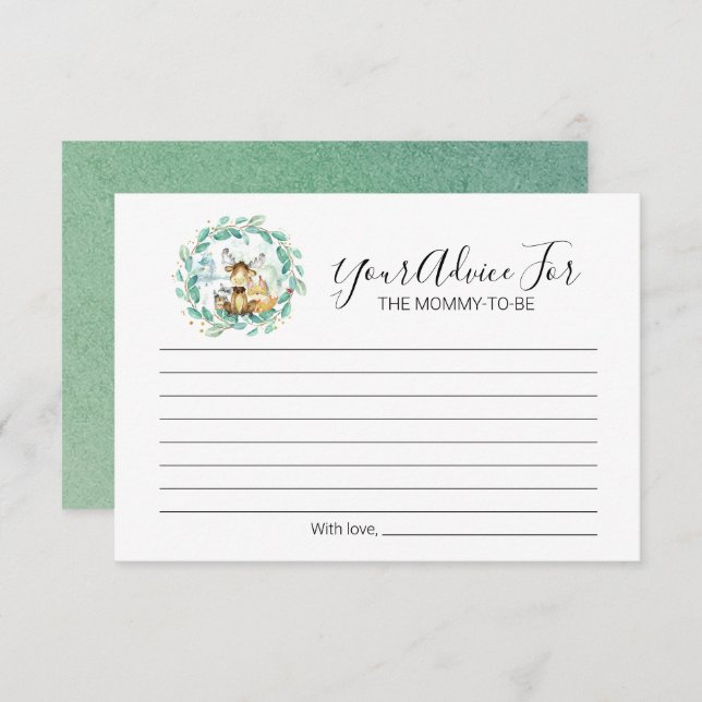 Convites Animais da Floresta — Aconselhamento ao Chá de fra (Frente/Verso)