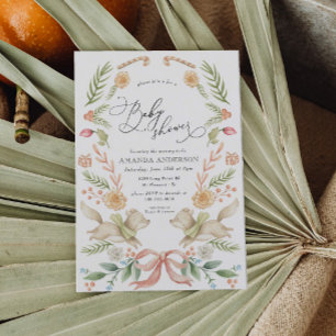 Convites Animais da Floresta Chá de fraldas de Natal