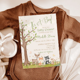 Convites Animais da Floresta de Cor da Água do Menino Casta