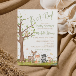 Convites Animais da Floresta de Cor da Água do Menino Casta