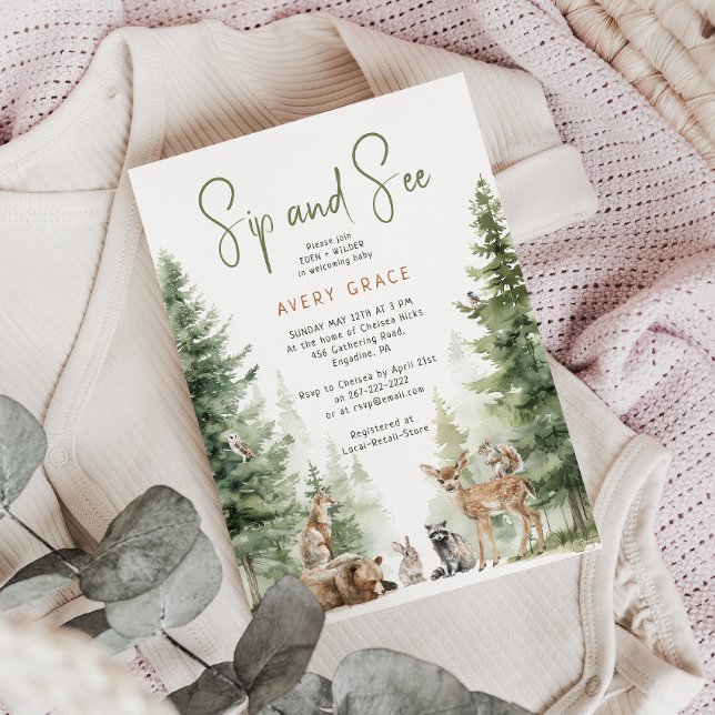 Convites Animais Da Floresta De Florestas Vedam E Veem (Criador carregado)