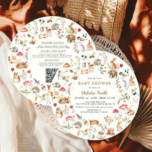 Convites Animais da Floresta em Aquarela Chá de Bebê All in