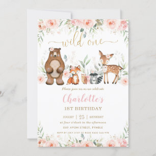 Convites Animais Da Floresta Enrolam primeiro aniversario F