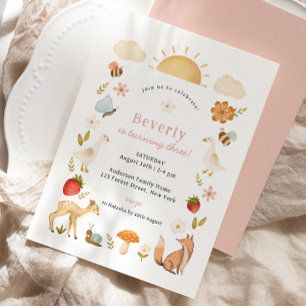 Convites Animais da Floresta Rosa, Aniversário