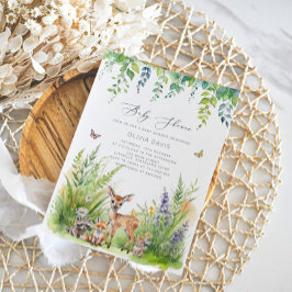 Convites Animais da Floresta Selvagens Um Chá de fraldas