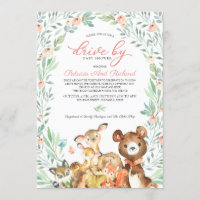 Animais da Floresta Verde Chuveiro de Bebê Drive B