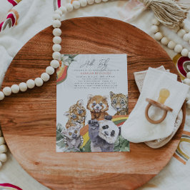 Convites Animais da selva tropical | CHÁ DE FRALDAS