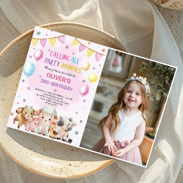 Convites Animais de Criação Balões Barnyard Foto de Anivers