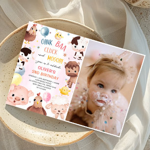 Convites Animais de Criação Balões Barnyard Foto de Anivers