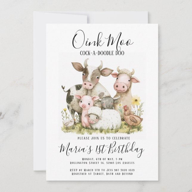 Convites Animais de exploração (Frente)