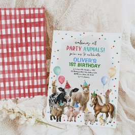 Convites Animais de Exploração Balões de Barnyard Festa de 