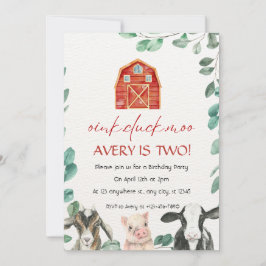 Convites Animais de exploração com Festa de aniversário ver