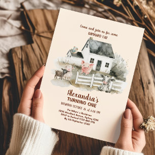 Convites Animais de exploração Festa de aniversário ranar d