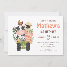 Convites Animais de exploração Santa Vaca Primeiro primeiro