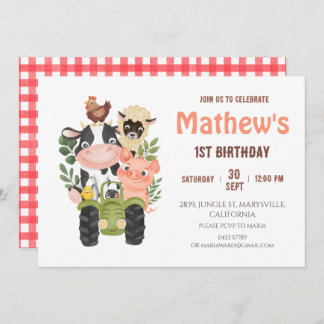 Convites Animais de exploração Santa Vaca Primeiro primeiro