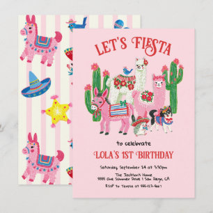 Convites Animais de Festa de Aniversário Mexicana
