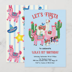 Convites Animais de Festa de Aniversário Mexicana