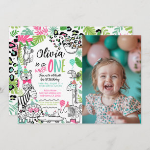 Convites Animais de festa, primeiro aniversario Safari Selv