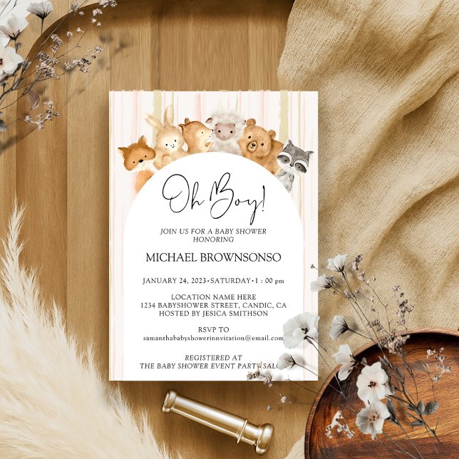 Convites Animais Engraçados Por Aquarelas Orçamento Oh Chá  (Criador carregado)