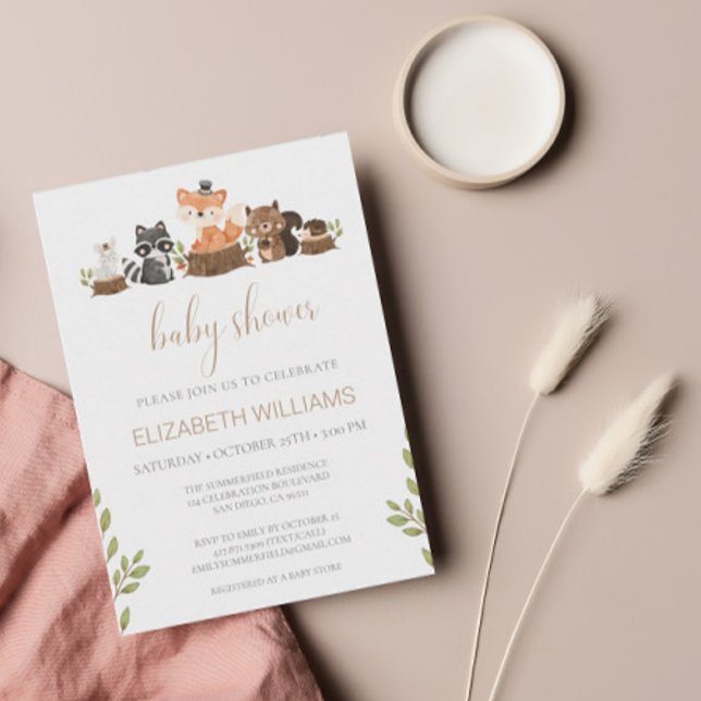 Convites Animais florestais da floresta Sexo Chá de fraldas (Criador carregado)