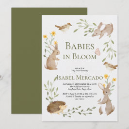 Convites Animais florestais de vegetação arborizada Bebês e