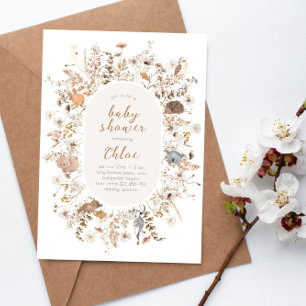 Convites Animais Nativos Australianos de Chá de fraldas de