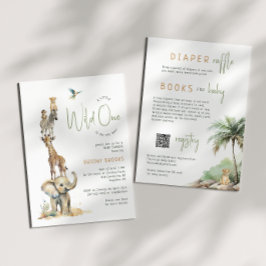 Convites Animais Safari "Selvagem Um" | Tudo em um Chá de f