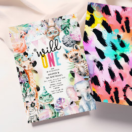 Convites Animais Safari Selvagens, primeiro aniversario Leg