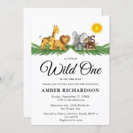 Convites Animais Safari Um Pouco Selvagem Um Chá de fraldas