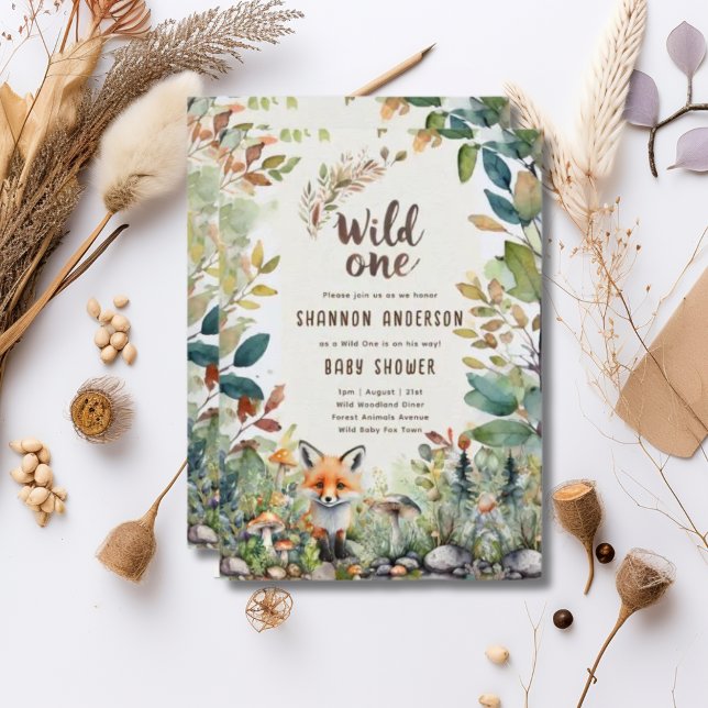 Convites Animais Selvagens Da Floresta De Bebê (Criador carregado)