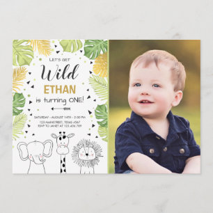 Convites Animais selvagens da selva do jardim zoológico do