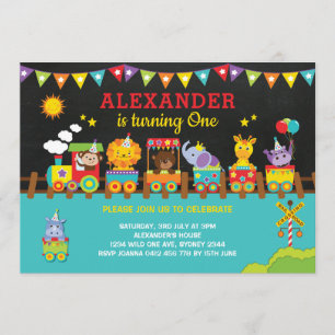 Convites Animais selvagens de safari de selva no primeiro