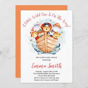 Convites Animais Selvagens Safari Chás de fraldas Em