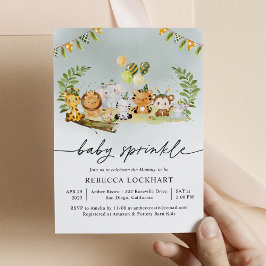 Convites Animais Selvagens Selva Safari Boy Sprinkle