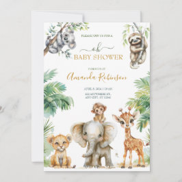 Convites Animais Selvagens Selvagens Selvagens Cutes