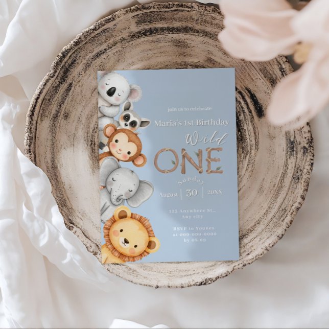 Convites Animais Selvagens Tropicais de Pastel, Uma Selva S (Criador carregado)