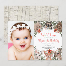 Convites Animais selvagens Uma floresta Foto do primeiro an