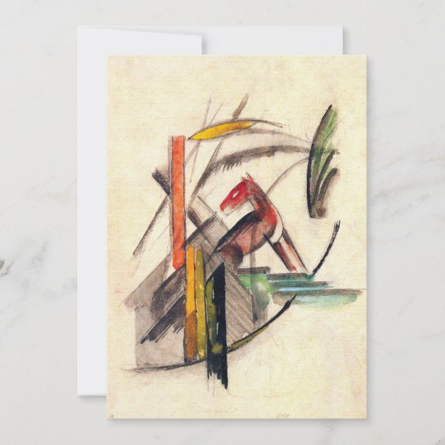 Convites Animal de Franz Marc, Espressionismo Vintage (Frente)