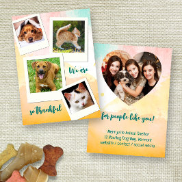 Convites Animal Shelter Adoption Thank You Photo Card