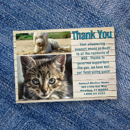 Convites Animal Shelter Photo Template Thank You Cards