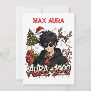 Convites Anime Natal Divertido Menino Max Aura Plus 1000 Gr