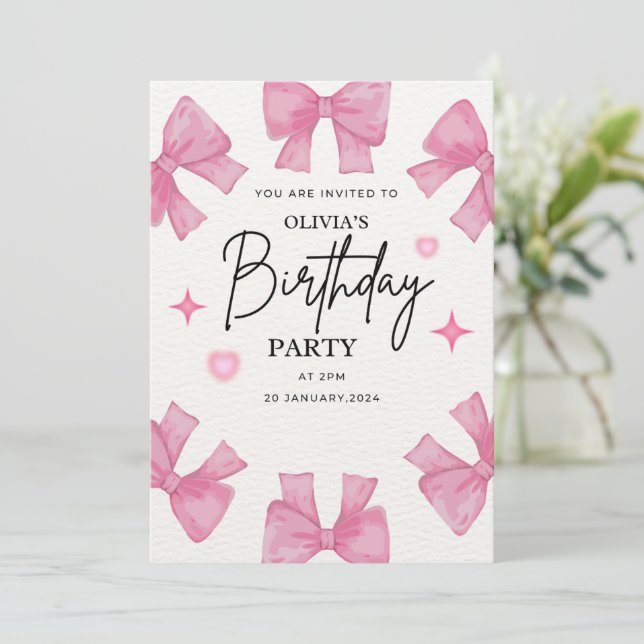 Convites Aniversário (Em pé/Frente)