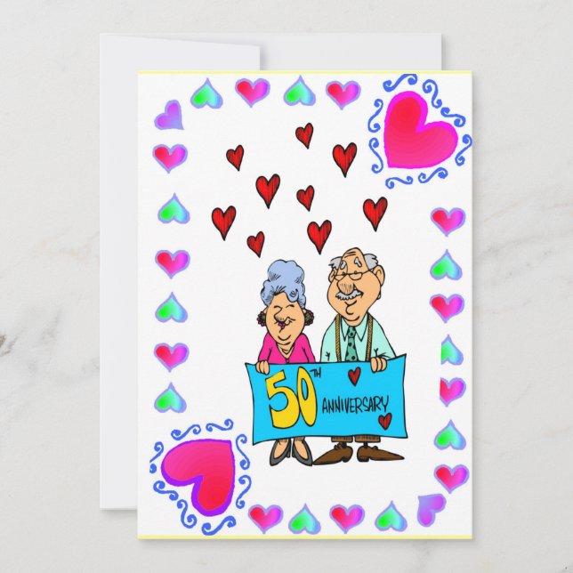 Convites Aniversário - 50º Dourado (Frente)