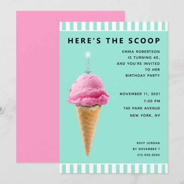 Convites Aniversário Adulto (Frente/Verso)