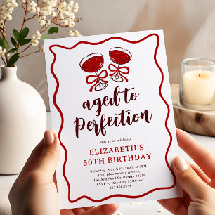 Convites Aniversário Adulto Envelhecido à Perfeição